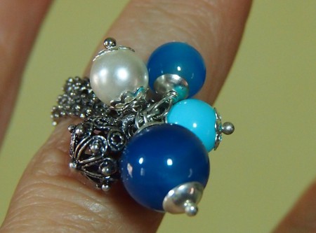 Anello fascia argento con perle varie - 20 euro17) 